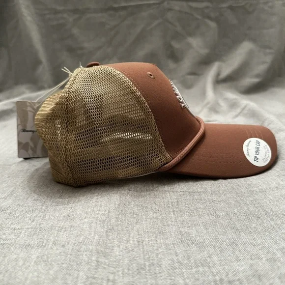 Tommy Bahama Men's Mesh Cap Brown Marlin Logo Island Life Snapback Trucker Beach - Picture 5 of 10